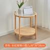 Mesa de centro redonda de estilo japonés de madera maciza de ratán y vidrio, para sala de estar, hogar, apartamento pequeño, moderna y sencilla, mesa auxiliar para sofá, mesa de té pequeña.
