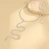 Exportação Europeia e Americana Simples Corrente nas Costas com Strass para Noiva Acessórios para Vestido Feminino Sexy sem Costas Corrente Corporal Sexy Brilhante