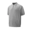 2026 Verano Nuevo Estilo Hombres Estilo Old Money Transpirable Tejido Jacquard Lana Camiseta de Manga Corta Top para Hombre