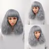 Las pelucas Xuchang vienen en estilos multicolor mezclado, cabello largo y rizado, pelucas de longitud media para mujer, cabello violeta