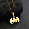 Amazon Wish Producto Nuevo Más Vendido Acero Inoxidable Moda Lindo Colgante de Murciélago Brillante Cosplay Collar para Mujer