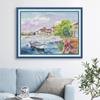 Atacado de fábrica linha de ponto cruz bordado série paisagem seis pacotes de material de bordado para a sala de estar pintura decorativa geração