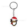Llavero de Papá Noel Dibujos Animados Pvc Pegamento Suave Colgante Bolsa de Regalo Pequeña Llavero Muñeco de Plástico Suave Venta al por Mayor