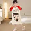 Vestido de algodón para dormir para niños, estilo fino de manga corta, diseñado para el cuidado post-circuncisión, nueva ropa de estar para el verano 2026