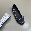 Zapatos Planos de Ballet con Lazo de Lunares Estilo Francés para Mujer 2026 Nuevos Mocasines Slip-On de Punta Redonda Baja Estilo Francés