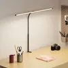 Luminária de mesa com clipe, amigável aos olhos, para estudar, luminária de cabeceira de quarto, luz com clipe, de tomada, adequada para dormitórios, mesas e criação de iluminação ambiente