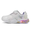 Nuevas Zapatillas Deportivas con Luces para Niñas, Luces Intermitentes, Zapatos Casuales Transpirables de Velcro para Niños, Zapatillas de Correr Rosa Bebé