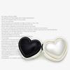 Botón de metal simple y brillante con borde de diente, corazón de melocotón, amor, hebilla en forma de corazón, hebilla decorativa para suéter femenino, chaqueta de traje
