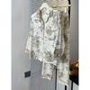 Pijamas para Mujer Primavera, Otoño y Verano Algodón Nube Manga Larga Pantalones Cárdigan Lindo Dibujo Animado Niña Puede Usar Fuera Conjunto de Ropa para Casa