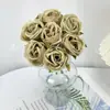 Simulación Ramo de Rosas de Mano Flores Artificiales Decoración de Sala de Estar Decoración Floral Decoración de Mesa de Comedor Flores Secas Ramo de Mano