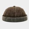 Chapéu Americano Retrô Costurado Lavado Vintage Proprietário Masculino Tendência Hip-Hop Sem Aba Gorro Feminino Esportes ao Ar Livre Boné Melão