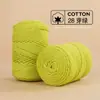 Hilo de algodón redondo hueco de 2MM para tejido manual DIY de verano para sombreros de verano, hilo de grosor medio para cojines de ganchillo y materiales para muñecas
