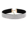 Gargantilla europea y americana joyería popular cadena para la clavícula collar completo de pedrería cadena para el cuello de la clavícula elemento collar multicapa completo de diamantes