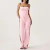 Conjunto de Ropa de Yoga Transfronterizo Ajustado Secado Rápido Bloque de Color Chaqueta de Manga Larga Conjunto de Pantalones Rectos Sueltos para Correr al Aire Libre Fitness