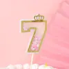 Decoración para Pastel de Cumpleaños Lentejuelas de Colores en Capas Números Toppers Arcoíris Número de Cumpleaños Inserts para Pastel de Primer Cumpleaños Multicolor