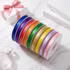 Cinta de poliéster de 1 cm, cinta de poliéster de tejido liso de colores, material de manualidades DIY para hacer moños, adecuada para ropa, ribetes de bolsas y empaque de regalos