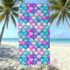 Toalla de Playa de Microfibra Transfronteriza con Logo Personalizado, Absorbente de Agua, Secado Rápido, Toalla de Baño de Terciopelo Doble Cara Estampada, Hecha a Medida para Comercio Exterior