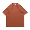 250G Manga Curta Pesada Masculina e Feminina Algodão Solto plus size oversize Hip Hop Europeu e Americano Verão Top Americano Novo