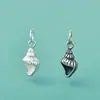 Nuevo Colgante de Concha Estéreo Personalizado de Plata Esterlina S925 DIY Pulsera de Cuerda con Cuentas Cristal Material de Accesorios de Plata