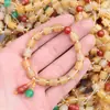 Pulsera natural de mujer de Xinjiang al por mayor Billetera de bambú de Jade de Tianshan Pulsera de anillo único Pulsera de jade del Gobi pulsera de jade dorado