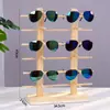 Soporte de Exhibición para Gafas Gafas para Miopía Soporte de Exhibición para Ojos Escalera de Exhibición Original de Madera de Pino Escritorio de Tienda de Centro Comercial