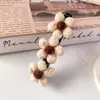 Grampo de Mola Flor Tulipa em Renda, Presilha de Cabelo Doce e de Alto Padrão, Elegante Maillard, Acessório para Rabo de Cavalo Alto na Nuca