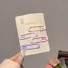 Juego de 4 piezas ~ clip BB de color degradado para niños, oso de dibujos animados, estilo extranjero, lazo, primavera y verano, nueva estrella de cinco puntas, horquilla rota para mujer