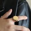 Anel de aço inoxidável direto da fábrica moda de comércio exterior europeia e americana multicolorido liso redondo fundição de aço titânio anel masculino