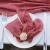 Servilleta de Tela Amazon Poliéster Algodón Crepé Hilo Bali Mantel Individual Camino de Mesa Boda Paño para la Boca Hotel Decoración Fiesta Paño de Cocina