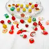 Lindo Colgante de Aleación de Frutas y Verduras Artificiales Mini Infantil Personalizado de Botella de Leche Estéreo para Pendientes DIY Cadena de Teléfono Móvil