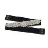 Nuevo Cinturón Elástico para Mujer con Incrustaciones de Pedrería y Perlas de Arroz Moda Elegante Decorativo Sello para Cintura Pequeña Punto