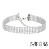 Choker AliExpress Colar de Pescoço Distintivo para Boate Elemento Curto na Clavícula Corrente de Pescoço Acrílica com Diamante Multicamada