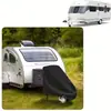 Cubierta Negra/Gris 600D para Enganche de Remolque de Caravana Impermeable Protector contra Lluvia, Nieve y Polvo Au