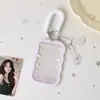 Portatarjetas de Ondas de Doble Capa Colorido Estilo Coreano con un Toque Femenino Funda Protectora para Polaroid de 3 Pulgadas Portatarjetas de Identificación para Estudiantes