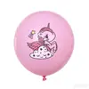Decoración de escena para fiesta de cumpleaños con temática de unicornio, suministros, traje de globos de látex de dibujos animados de 12 pulgadas