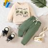 Roupas de primavera para meninos Terno infantil 2025 Primavera Novo Bebê Suor Meninos Terno esportivo Roupas infantis Bonito Moda