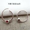 Cuentas sueltas de plata esterlina s925, cuentas cuadradas, accesorios de bricolaje hechos a mano, pulsera de cuerda roja, anillo, joyería para la oreja, cuentas de transferencia