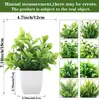 Plantas Verdes Simuladas Eucalipto en Maceta Decoración para Fotografía del Hogar Plástico Pequeño Bonsái Lavanda Plantas de Flores Falsas