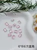 Fondo Puntiagudo Forma Especial Rosa Glaciar Diamante Suelto Manicura Estéreo Diamante Grande Material de Vidrio Boutique Corazón Torcido Corazón Adornos de Diamante DIY