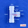 Conector em T em forma de T de 2,1 mm a 20,1 mm, conector em T de plástico de diâmetro igual, conexões de conector em T para mangueira