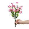 Flores artificiais, eucalipto, violetas, glória da manhã, buquês de flores artificiais de plástico, jardineiras, canteiros de flores, arranjos florais de interior, ornamentos decorativos