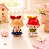 Vestido de Princesa com Laço Fofo de Desenho Animado que Brilha no Escuro Chaveiro DIY Boneca Ornamento de Mesa Caixa Surpresa