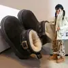 Botas de nieve para niños 2026 nuevo estilo de invierno, forradas de felpa, engrosadas, cálidas, antideslizantes y resistentes al frío, para niñas y niños