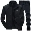 Sudadera Bordada para Hombre de Deportes Juveniles con Cuello Alto Combinado Color Sólido Cardigan de Manga Larga para Hombre Primavera y Otoño Traje M-6Xl