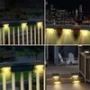 Luces Solares de Escalón Transfronterizas Impermeables Luces Decorativas para Patio y Escaleras Luces para Barandilla de Valla Luces para Pared y Valla