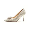 Jin Gang H8083-2 Zapatos de Boda Zapatos de Boda Boca Baja Tacones Altos Mujer 2025 Nuevos Zapatos de Tacón de Aguja Puntiagudos Primavera y Otoño