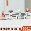 Imán para refrigerador 8cm mini ramo mini botella de vidrio personalizada decoración creativa jarrón magnético de cerámica imán para refrigerador