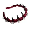 Tiara de Veludo Dentada para Cabelos Quebrados e Ondulados para Mulheres Outono e Inverno Nova Alta Caveira Versátil Faixa de Lavar o Rosto Presilha de Cabelo Faixa de Cabelo Acessórios de Cabelo