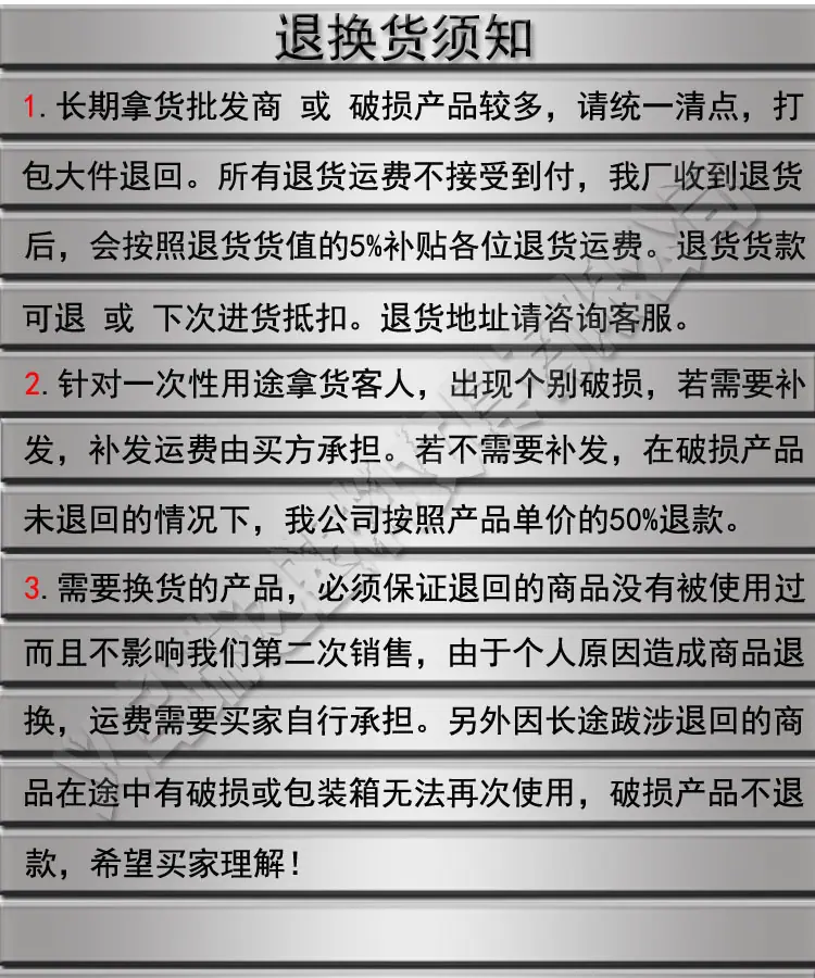 退货说明