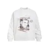 Camiseta holgada de manga larga para hombre con estampado de personaje retro americano, camiseta casual de cuello redondo de moda hip-hop para primavera y otoño, estilo INS